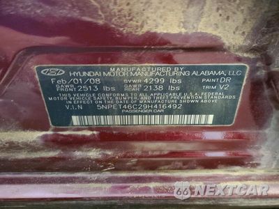 Zdjęcie 12 z 12 samochodu: 2009 HYUNDAI SONATA GLS VIN:5NPET46C29H416492 - miniatura