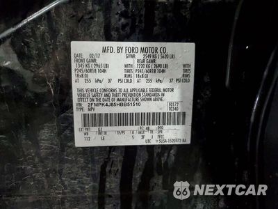 Zdjęcie 13 z 13 samochodu: 2017 FORD EDGE SEL VIN:2FMPK4J85HBB51510 - miniatura
