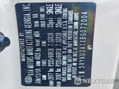 Zdjęcie 14 z 14 samochodu: 2011 KIA SORENTO EX VIN:5XYKU3A1XBG072004 - miniatura