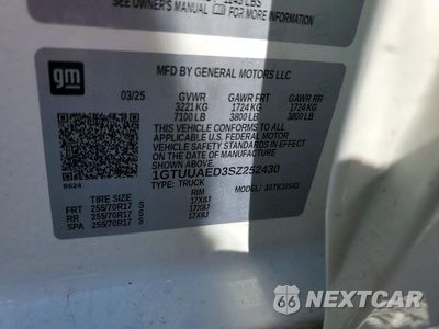 Zdjęcie 13 z 13 samochodu: 2025 GMC SIERRA K1500 VIN:1GTUUAED3SZ252430 - miniatura