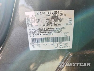 Zdjęcie 14 z 14 samochodu: 2011 FORD EDGE LIMITED VIN:2FMDK3KC8BBA85915 - miniatura