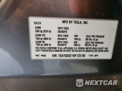 Zdjęcie 12 z 12 samochodu: 2024 TESLA MODEL Y VIN:7SAYGDEE1RF125195 - miniatura