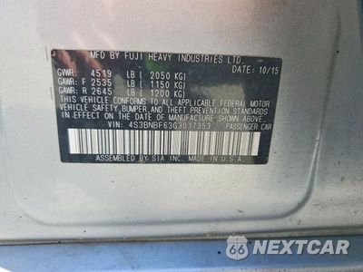 Zdjęcie 12 z 12 samochodu: 2016 SUBARU LEGACY 2.5I PREMIUM VIN:4S3BNBF63G3017353 - miniatura