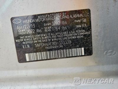 Zdjęcie 12 z 12 samochodu: 2013 HYUNDAI ELANTRA GLS VIN:5NPDH4AE8DH333339 - miniatura