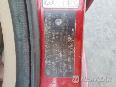 Zdjęcie 12 z 12 samochodu: 2008 KIA SPECTRA LX VIN:KNAFE121685576663 - miniatura