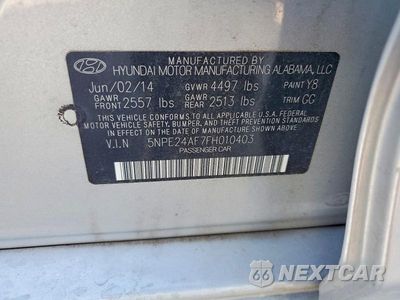 Zdjęcie 12 z 12 samochodu: 2015 HYUNDAI SONATA SE VIN:5NPE24AF7FH010403 - miniatura