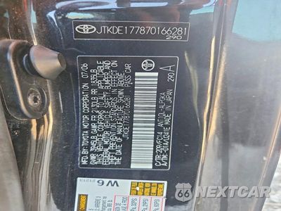 Zdjęcie 12 z 12 samochodu: 2007 SCION TC BASE VIN:JTKDE177870166281 - miniatura