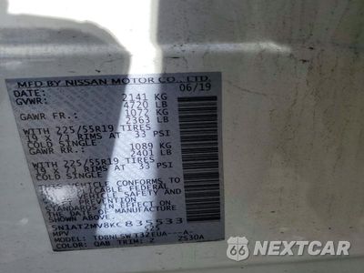 Zdjęcie 12 z 12 samochodu: 2019 NISSAN ROGUE SL VIN:5N1AT2MV8KC835533 - miniatura