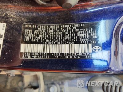 Zdjęcie 12 z 12 samochodu: 2020 TOYOTA COROLLA LE VIN:5YFHPRAE8LP027860 - miniatura