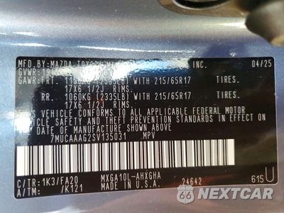 Zdjęcie 13 z 13 samochodu: 2025 TOYOTA COROLLA CROSS LE VIN:7MUCAAAG2SV135031 - miniatura