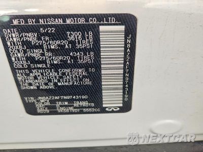 Zdjęcie 14 z 14 samochodu: 2022 INFINITI QX80 LUXE VIN:JN8AZ2AF7N9743190 - miniatura