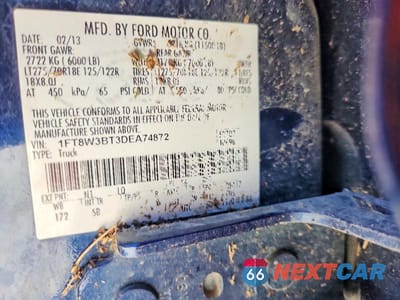Zdjęcie 12 z 12 samochodu: 2013 FORD F350 SUPER DUTY VIN:1FT8W3BT3DEA74872 - miniatura