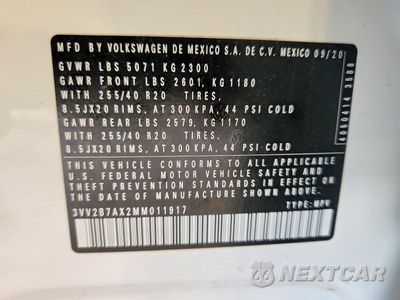 Zdjęcie 14 z 14 samochodu: 2021 VOLKSWAGEN TIGUAN SE VIN:3VV2B7AX2MM011917 - miniatura