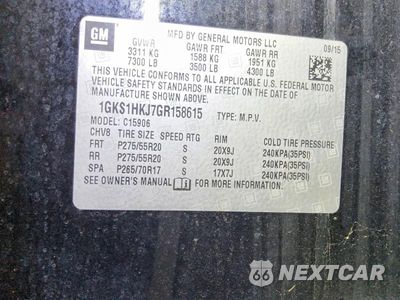 Zdjęcie 13 z 13 samochodu: 2016 GMC YUKON XL DENALI VIN:1GKS1HKJ7GR158615 - miniatura