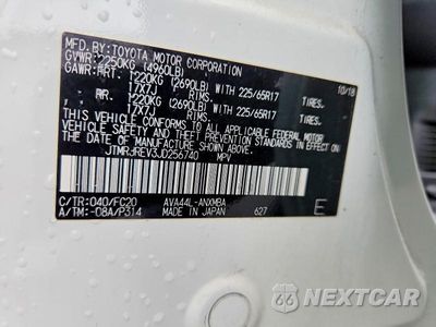 Zdjęcie 13 z 13 samochodu: 2018 TOYOTA RAV4 HYBRID LE VIN:JTMRJREV3JD256740 - miniatura
