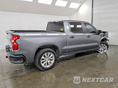 Trzecie zdjęcie samochodu z tyłu: 2021 CHEVROLET SILVERADO C1500 CUSTOM VIN:3GCPWBEK6MG201776 - miniatura