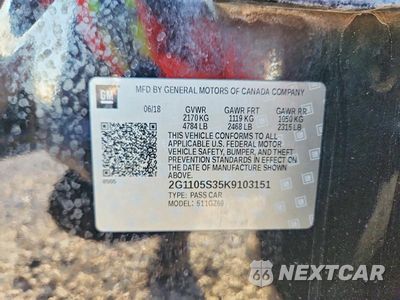 Zdjęcie 12 z 12 samochodu: 2019 CHEVROLET IMPALA PREMIER VIN:2G1105S35K9103151 - miniatura