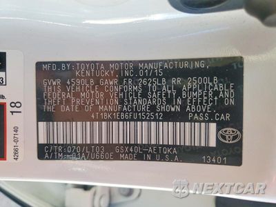 Zdjęcie 12 z 12 samochodu: 2015 TOYOTA AVALON XLE TOURING VIN:4T1BK1EB6FU152512 - miniatura