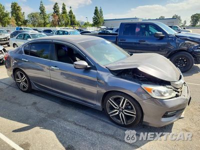 Czwarte zdjęcie samochodu z boku: 2016 HONDA ACCORD SPORT VIN:1HGCR2F56GA239172 - miniatura