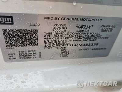 Zdjęcie 12 z 12 samochodu: 2023 CHEVROLET SILVERADO K1500 CUSTOM VIN:1GCPDBEK4PZ153236 - miniatura