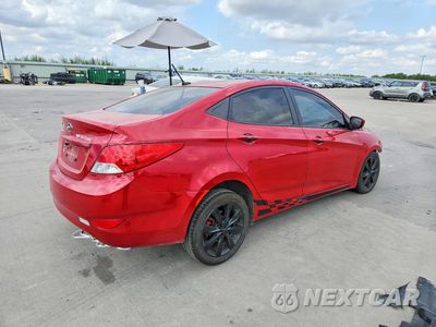Trzecie zdjęcie samochodu z tyłu: 2014 HYUNDAI ACCENT GLS VIN:KMHCU4AE9EU621221 - miniatura