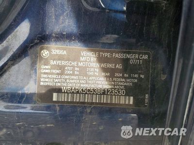 Zdjęcie 12 z 12 samochodu: 2011 BMW 328 XI SULEV VIN:WBAPK5C53BF123530 - miniatura