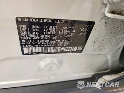 Zdjęcie 13 z 13 samochodu: 2022 HONDA HR-V LX VIN:3CZRU6H34NM768981 - miniatura