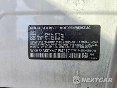 Zdjęcie 12 z 12 samochodu: 2021 BMW 228XI VIN:WBA73AK0XM7J54217 - miniatura