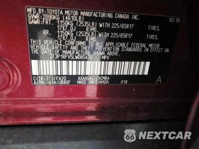 Zdjęcie 13 z 13 samochodu: 2020 TOYOTA RAV4 XLE VIN:2T3P1RFV5LW085470 - miniatura
