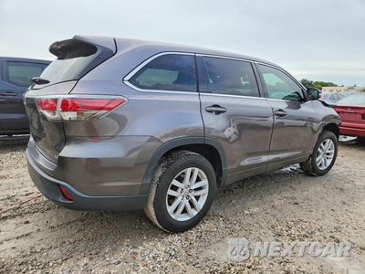 Trzecie zdjęcie samochodu z tyłu: 2015 TOYOTA HIGHLANDER LE VIN:5TDZARFH2FS016664 - miniatura