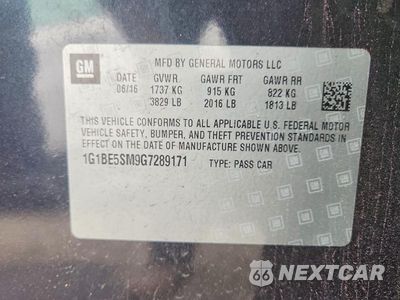 Zdjęcie 12 z 12 samochodu: 2016 CHEVROLET CRUZE LT VIN:1G1BE5SM9G7289171 - miniatura
