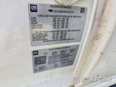 Zdjęcie 12 z 12 samochodu: 2022 CHEVROLET SILVERADO K1500 LT VIN:1GCUDDED2NZ503234 - miniatura