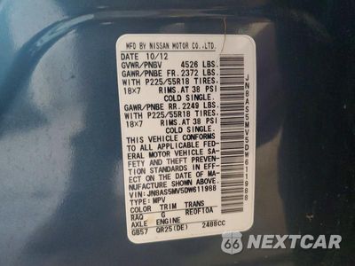 Zdjęcie 13 z 13 samochodu: 2013 NISSAN ROGUE S VIN:JN8AS5MV5DW611988 - miniatura