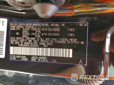 Zdjęcie 13 z 13 samochodu: 2020 TOYOTA HIGHLANDER LIMITED VIN:5TDDZRBH4LS029940 - miniatura