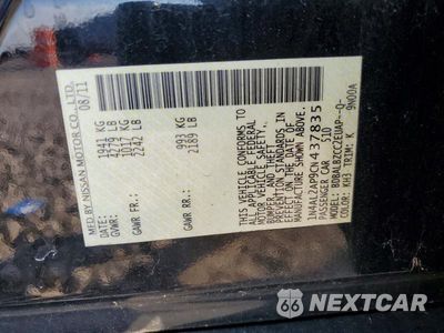 Zdjęcie 12 z 12 samochodu: 2012 NISSAN ALTIMA 2.5 VIN:1N4AL2AP9CN437835 - miniatura