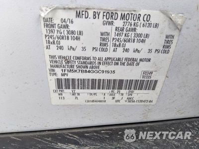 Zdjęcie 13 z 13 samochodu: 2016 FORD EXPLORER VIN:1FM5K7B84GGC91935 - miniatura