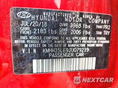 Zdjęcie 12 z 12 samochodu: 2018 HYUNDAI ELANTRA GT BASE VIN:KMHH35LE9JU079219 - miniatura