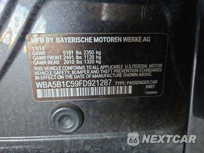 Zdjęcie 12 z 12 samochodu: 2015 BMW 535 I VIN:WBA5B1C59FD921287 - miniatura
