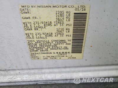 Zdjęcie 14 z 14 samochodu: 2016 NISSAN MURANO S VIN:5N1AZ2MH8GN146886 - miniatura