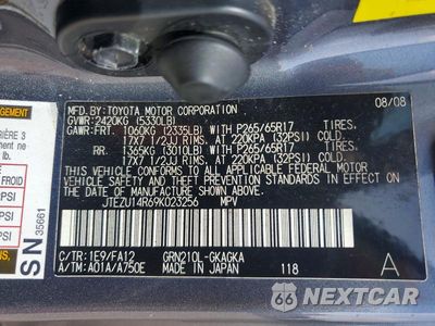 Zdjęcie 13 z 13 samochodu: 2009 TOYOTA 4RUNNER SR5 VIN:JTEZU14R69K023256 - miniatura