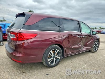 Trzecie zdjęcie samochodu z tyłu: 2018 HONDA ODYSSEY ELITE VIN:5FNRL6H98JB080896 - miniatura