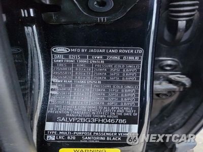 Zdjęcie 13 z 13 samochodu: 2015 LAND ROVER RANGE ROVER EVOQUE PURE PLUS VIN:SALVP2BG3FH046786 - miniatura