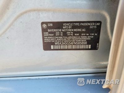 Zdjęcie 12 z 12 samochodu: 2015 BMW 328 I VIN:WBA3A5G54FNS85898 - miniatura