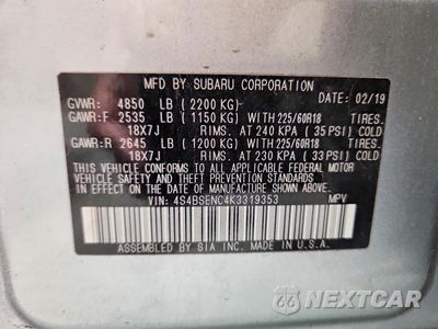 Zdjęcie 13 z 13 samochodu: 2019 SUBARU OUTBACK 3.6R LIMITED VIN:4S4BSENC4K3319353 - miniatura