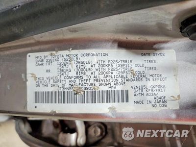 Zdjęcie 13 z 13 samochodu: 2002 TOYOTA 4RUNNER SR5 VIN:JT3HN86R020390517 - miniatura