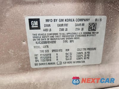 Zdjęcie 13 z 13 samochodu: 2015 BUICK ENCORE VIN:KL4CJGSB5FB143292 - miniatura