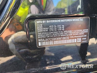 Zdjęcie 13 z 13 samochodu: 2019 BMW 530 XI VIN:WBAJA7C59KWW18870 - miniatura
