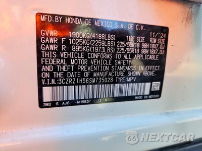 Zdjęcie 13 z 13 samochodu: 2025 HONDA HR-V SPORT VIN:3CZRZ1H56SM735028 - miniatura