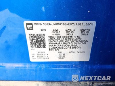 Zdjęcie 13 z 13 samochodu: 2024 CHEVROLET EQUINOX RS VIN:3GNAXMEG0RS155044 - miniatura