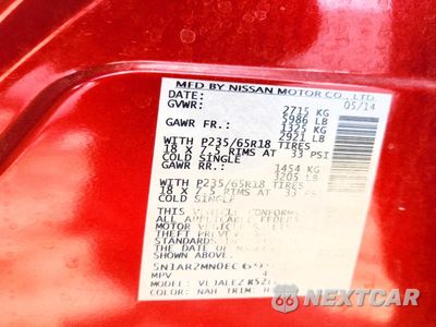 Zdjęcie 13 z 13 samochodu: 2014 NISSAN PATHFINDER SV VIN:5N1AR2MN0EC699935 - miniatura
